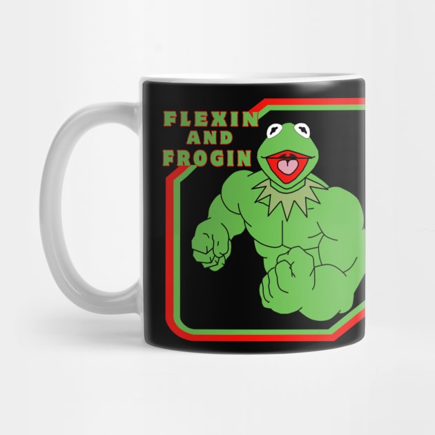 Muppets Kermit The Muscle Frog by Ilustradamus